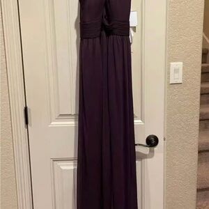 Elegant Purple Strapless Gown